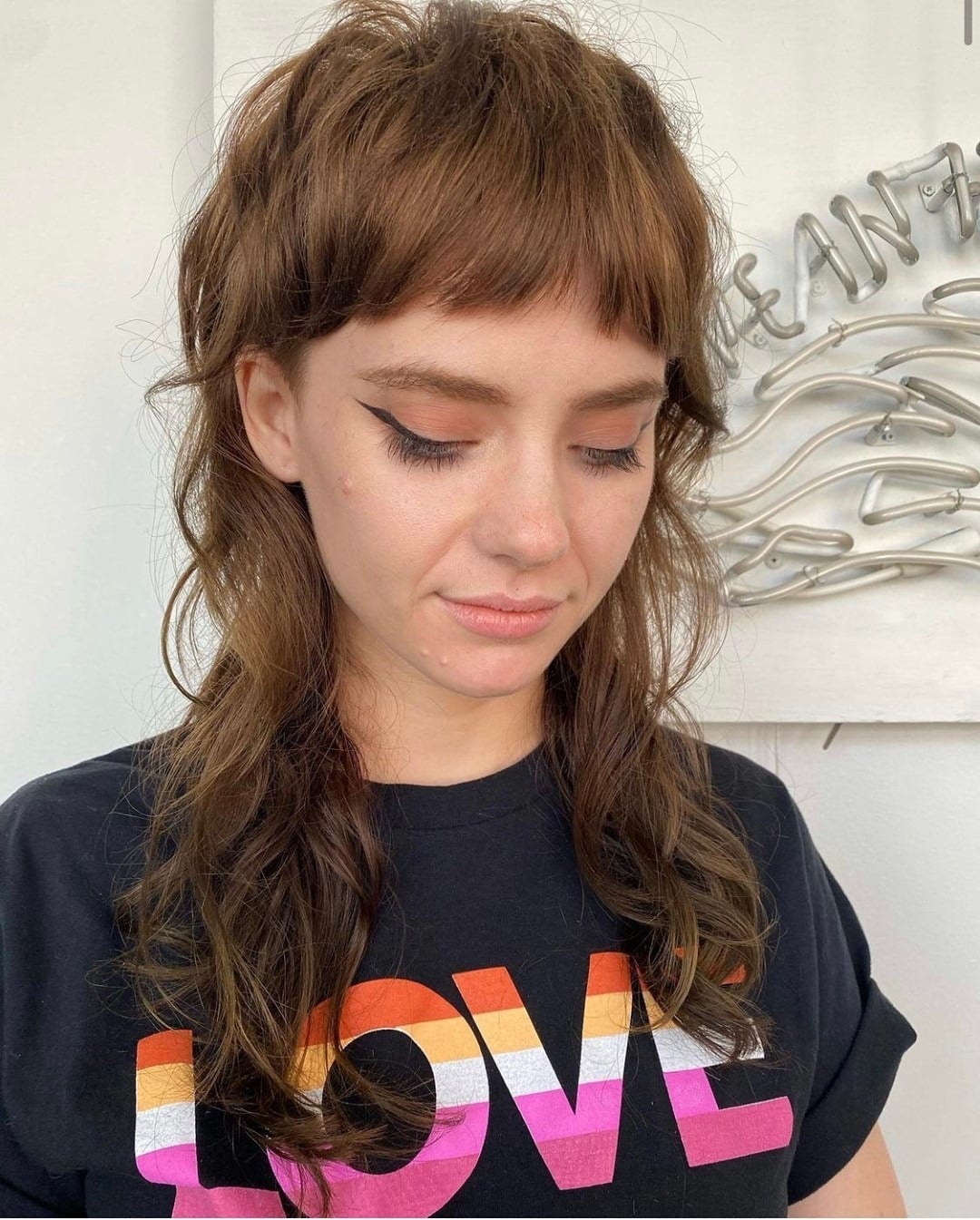 1. Soft Copper Micro-Shag Mullet - Shaggy Mullet Haircut