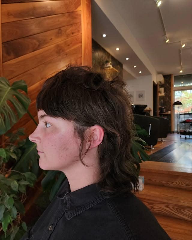 12. Dark Espresso Soft Mullet Shape - Shaggy Mullet Haircut