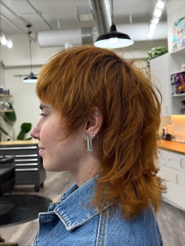 22. Copper Gold Classic Mullet Shag - Shaggy Mullet Haircut