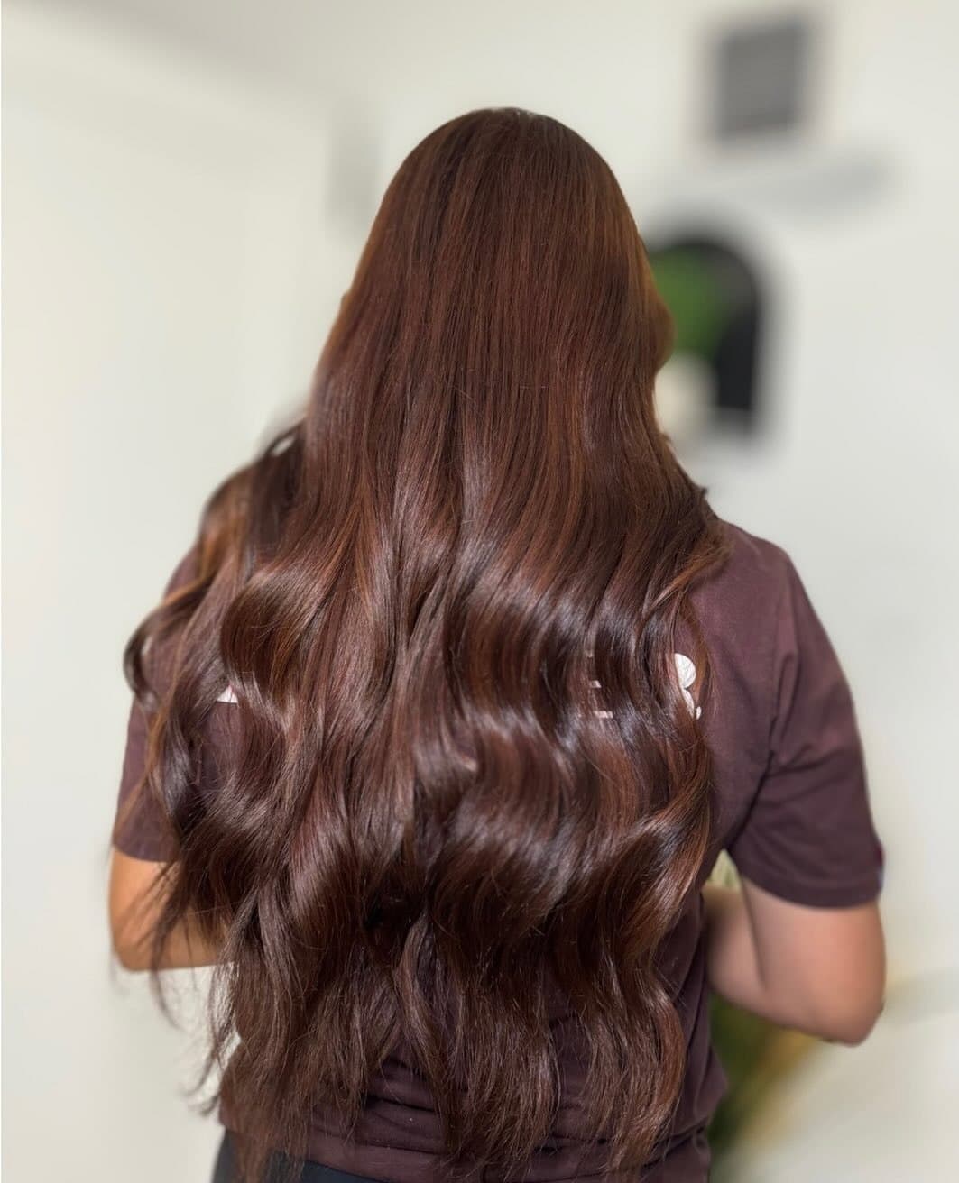 3. Rich Light Brown Glam Waves - Light Brown Hair Color