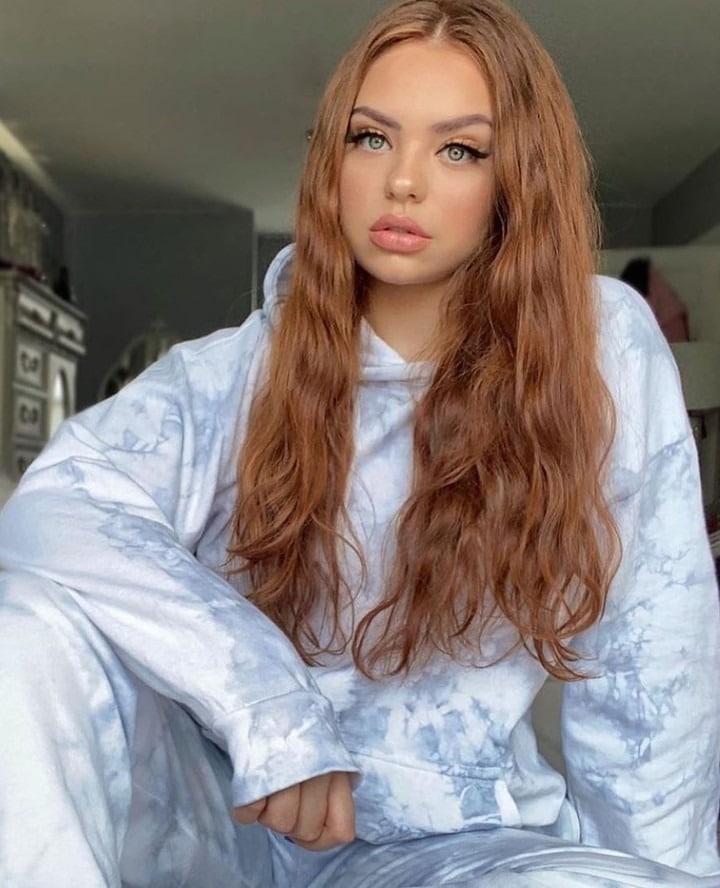 19. Light Copper-Brown Long Waves - Light Brown Hair Color