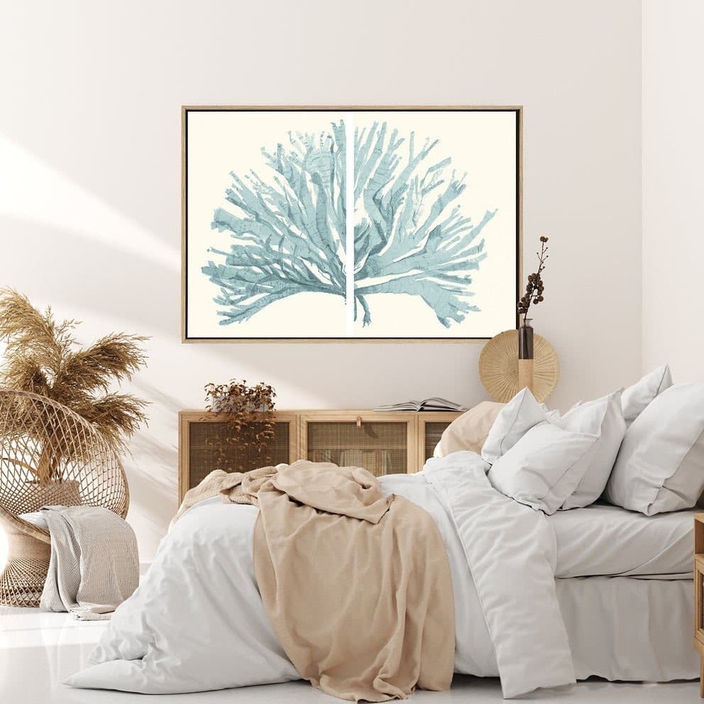 6. Organic Coastal Calm with a Hint of Coral - coral bedroom ideas