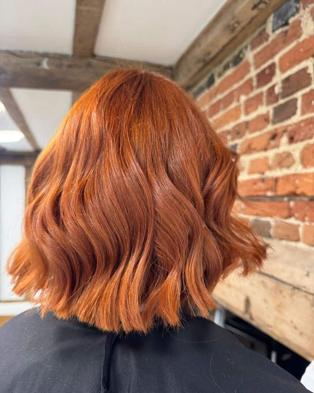 1. Soft Copper Wavy Bob - Copper Hair Color