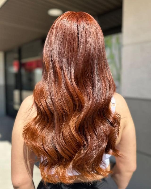 4. Sunlit Copper Waves - Copper Hair Color