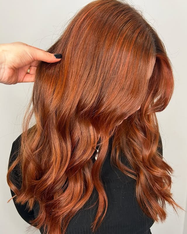 13. Dimensional Copper Layers with Polished Movement - Copper Hair Color