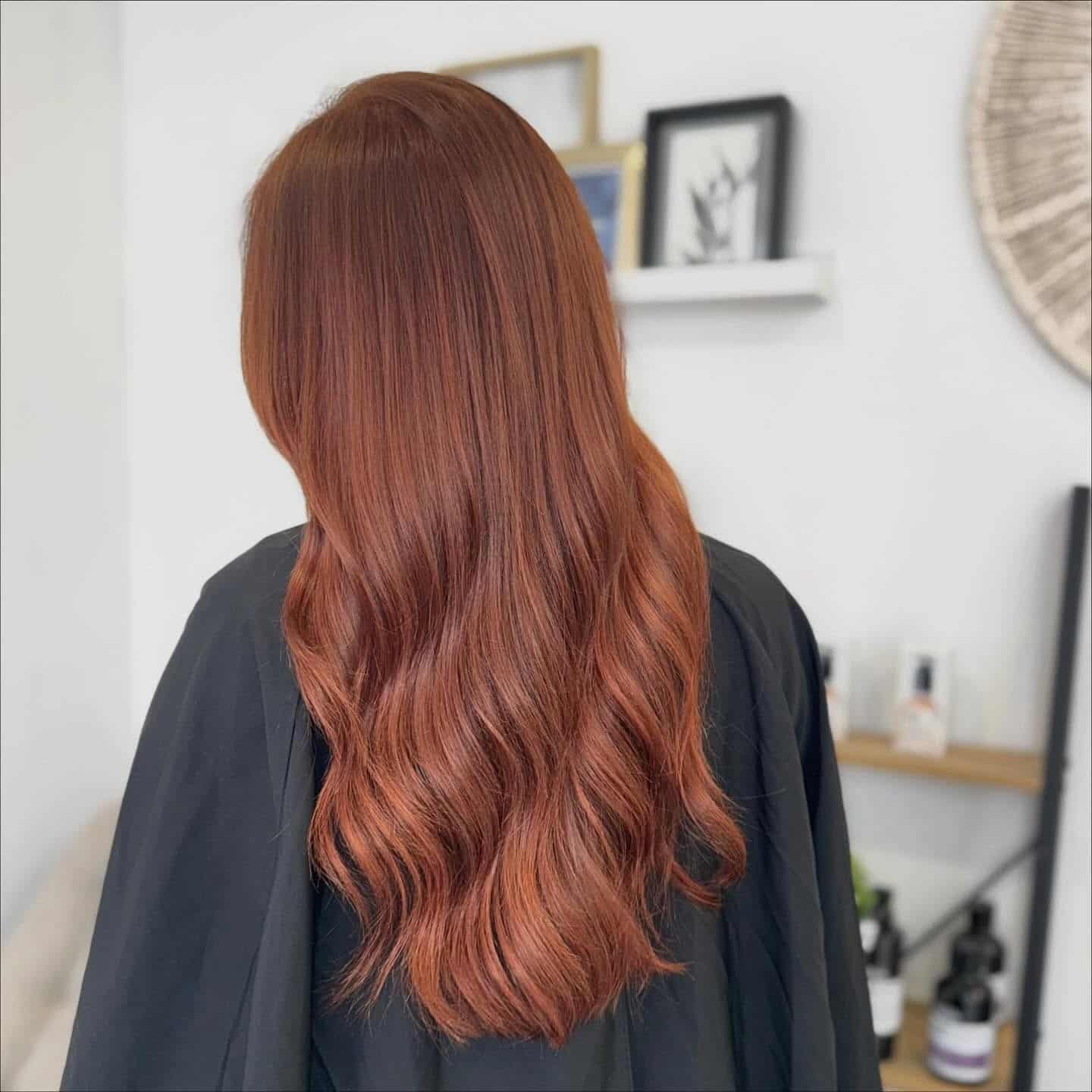 14. Classic Copper Waves on Mid-Length Hair - Copper Hair Color