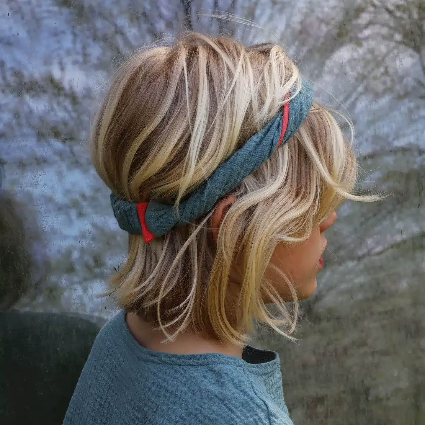 2. Wind-Swept Bob with Fabric Headband - Summer Hairstyles