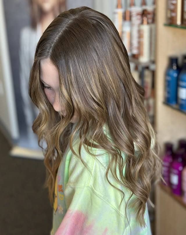 14. Golden Chestnut Curls with Soft Face Framing - Summer Hairstyles