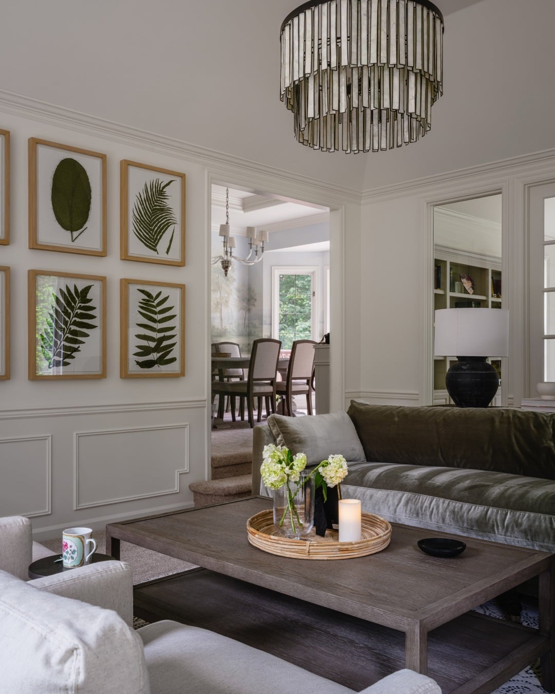 18. Nature-Inspired Simplicity in Soft Greens and Taupe - elegant living room ideas