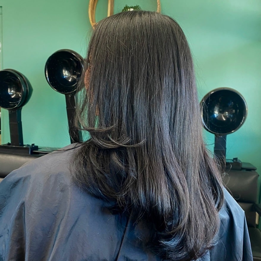 20. Rich Espresso Layers with Clean, Weightless Contouring - Face-Framing Haircuts