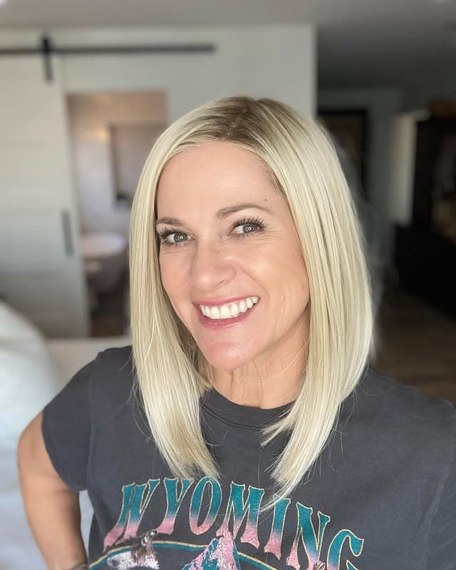 3. Straight Neutral-Blonde Precision Lob - Lob Hairstyles