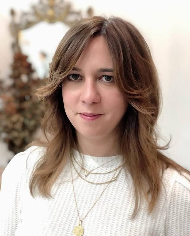 7. Medium-Length Layered Shag with Warm Brown Color - Shaggy Haircut