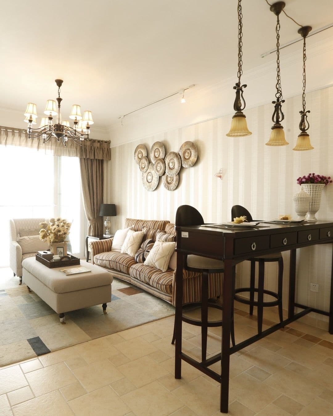 22. Classic Warm-Tone Lighting in a Traditional Living Space - lighting ideas for living room