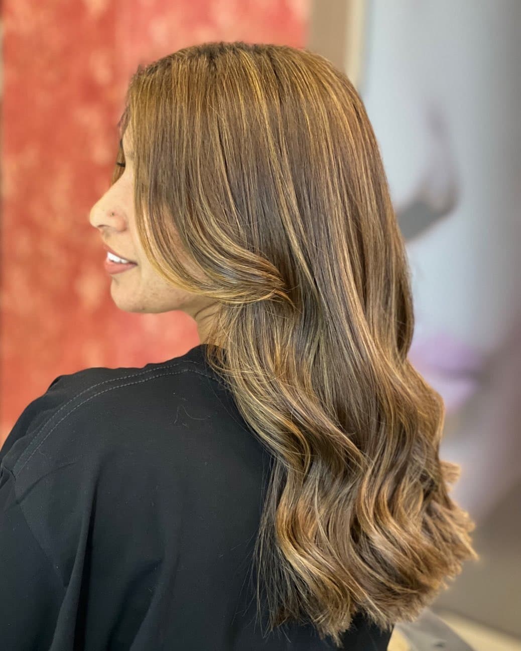 17. Caramel Brown Waves with Face-Framing Light Accents - Hair Color with Highlights