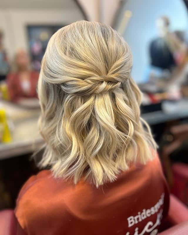 9. Half-Twist Blonde Waves - Chic-Length Hairstyles
