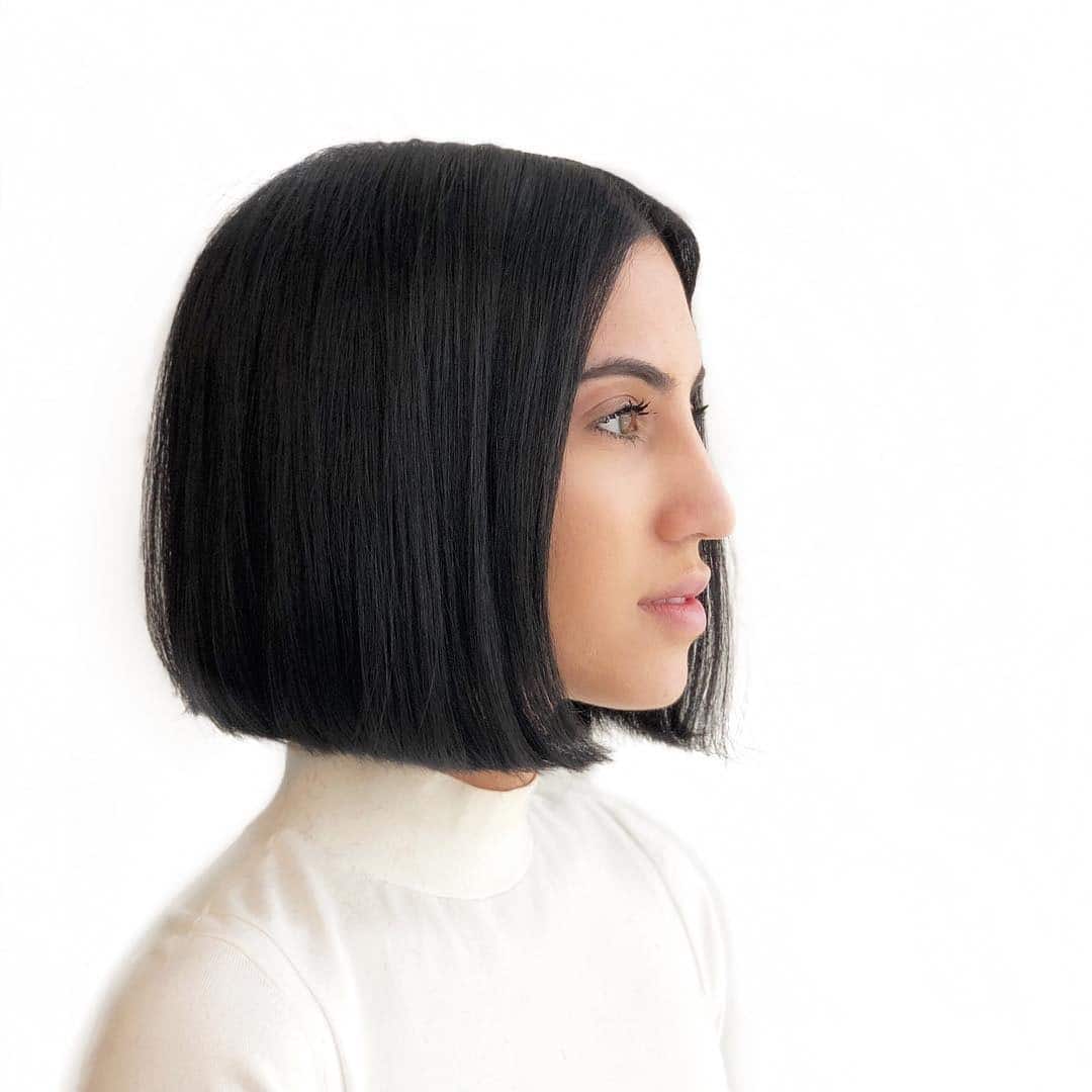 17. Jet Black Precision Bob - Chic-Length Hairstyles