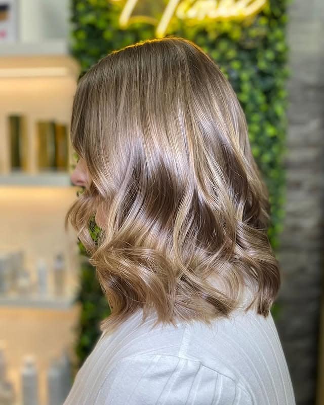 21. Soft Beige Blonde Curled Lob - Chic-Length Hairstyles