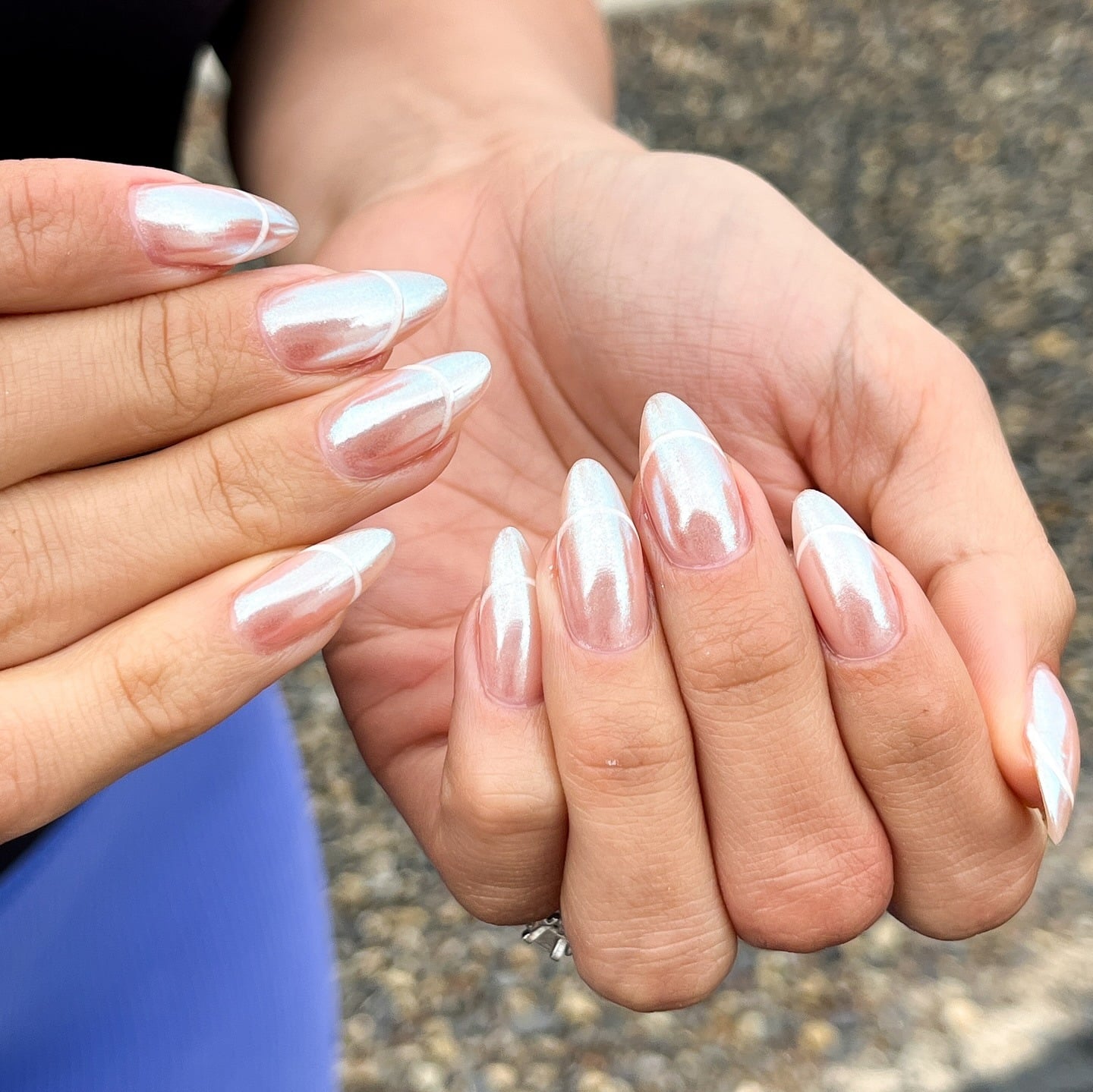 7. Opal Frost White Glass Nails - glass nail ideas