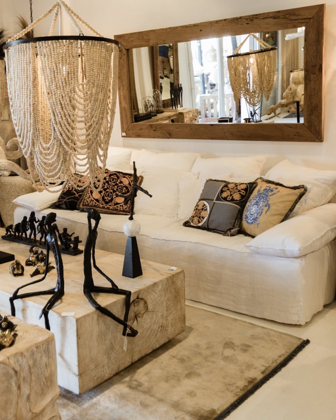 11. Bohemian Neutrals With Layered Texture - rectangle living room ideas