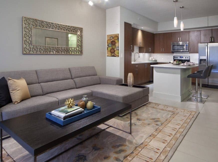 20. Urban Modern With Gray and Espresso Accents - rectangle living room ideas