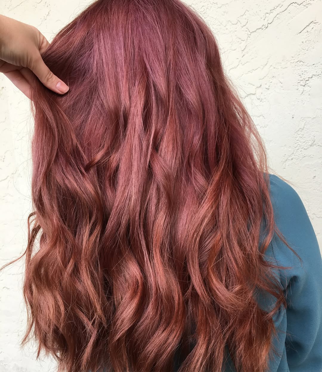 10. Textured Medium Cut with Deep Auburn Tones - Dark Auburn Hair Color