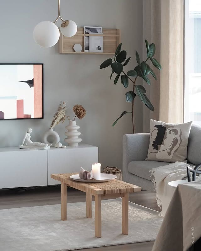 1. Soft Minimal Living Room with Neutral Beige Carpet - living room carpet ideas