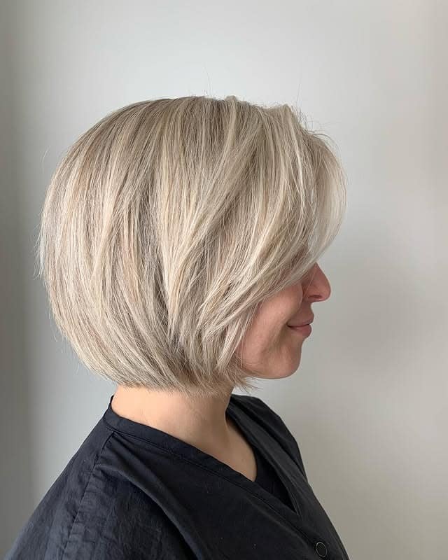 4. Precision Ash Blonde Graduated Bob - Short Blonde Hairstyles