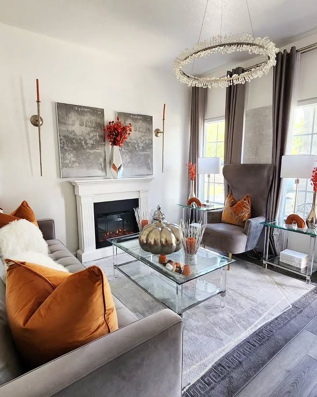 1. Soft Glam Neutrals with Warm Metallic Accents - glam living room ideas