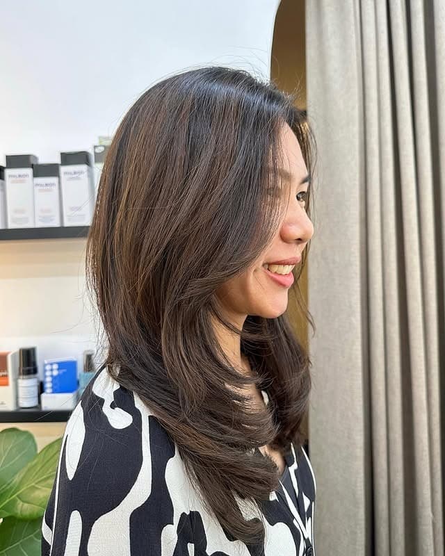 7. Dimensional Mocha Long Layers with Volume - Long Layered Hairstyles