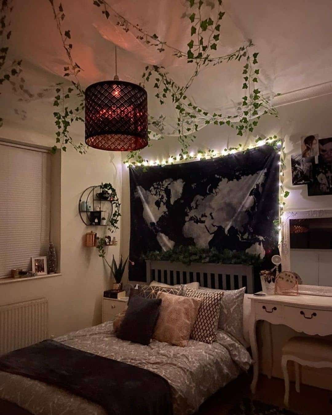 1. Moody Botanical Escape in Charcoal and Green - dream bedroom ideas