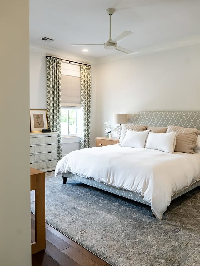 14. Relaxed Neutral Haven in White and Light Gray - dream bedroom ideas