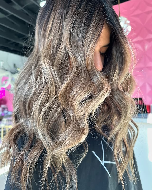 21. Soft Ash Blonde Balayage with Layered Waves - Blonde Balayage Hair Color