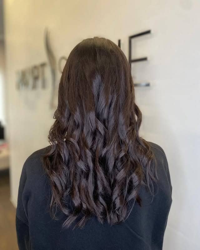 13. Defined Natural Waves in Rich Dark Brown - Dark Brown Hair Color