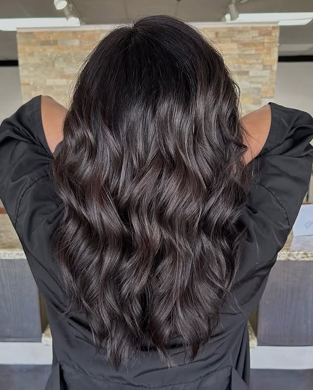 19. Balanced Long Layers in Natural Dark Brown - Dark Brown Hair Color