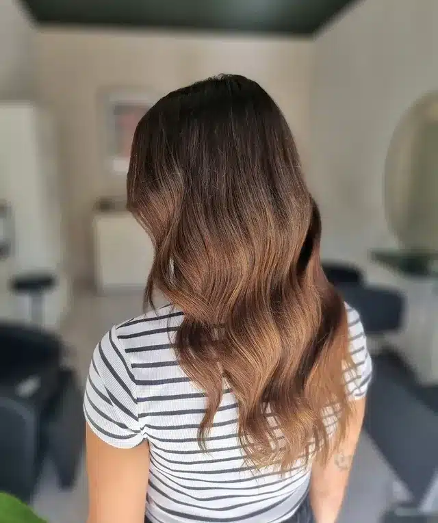 6. Natural Caramel Ombre Flow - Caramel Hair Color