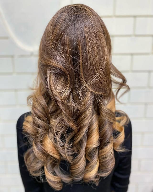 12. Polished Caramel Curl Set - Caramel Hair Color