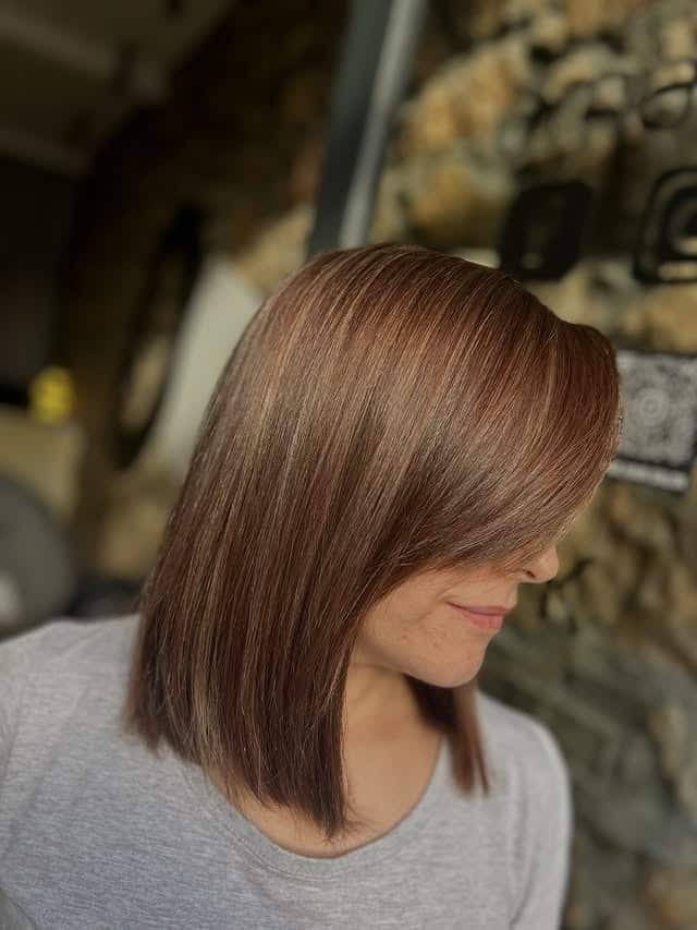 5. Shoulder-Skimming Bob in Soft Copper Brown - Bob Hairstyles