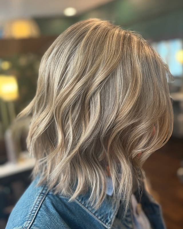 20. Soft Wavy Blonde Bob with Balanced Lowlights - Blonde Hair with Lowlights