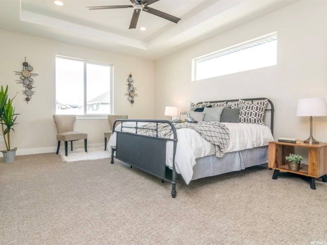 3. Airy Transitional Gray with Natural Wood - metal bed frame bedroom ideas