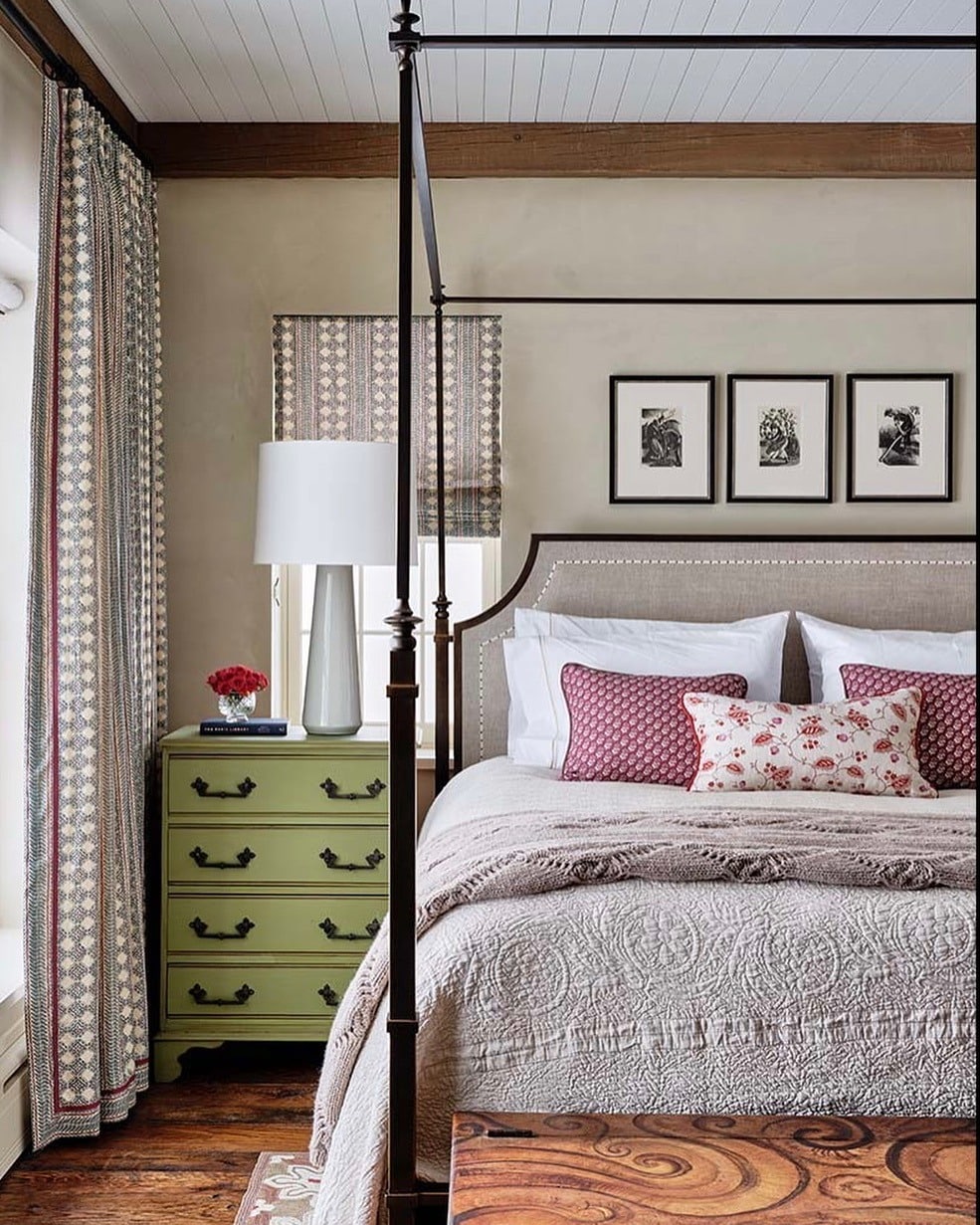10. Modern Metal Frame with Storage in Black and Blush - metal bed frame bedroom ideas