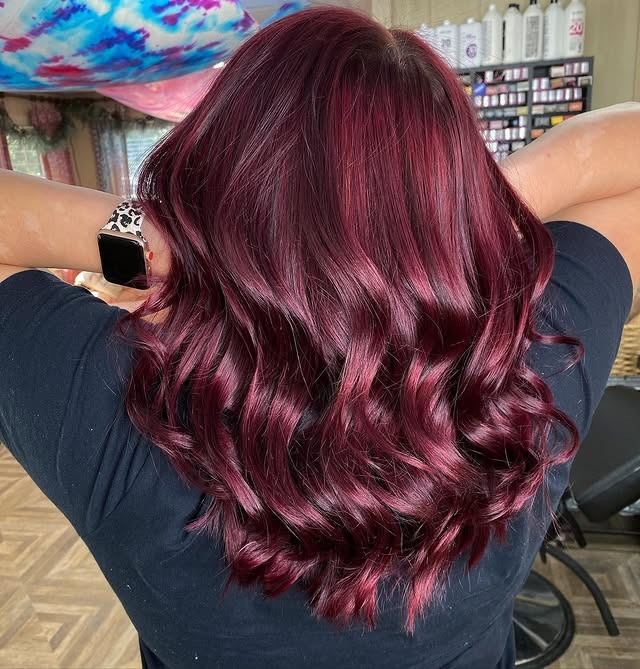 1. Black Cherry Velvet Waves - Black Cherry Hair Color