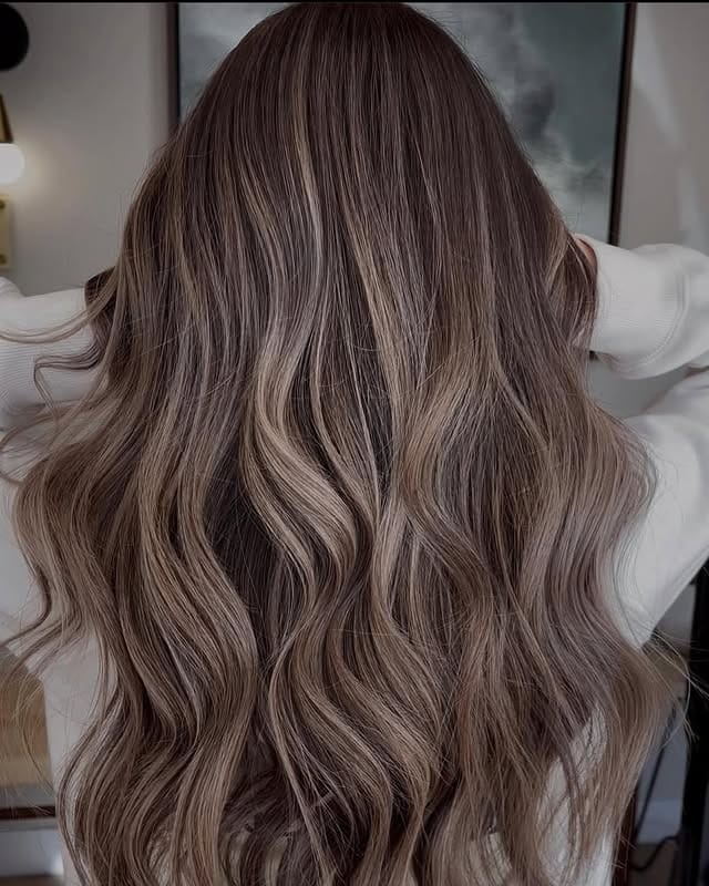 4. Mushroom Brown Balayage with Seamless Blending - Brown Hair with Highlights