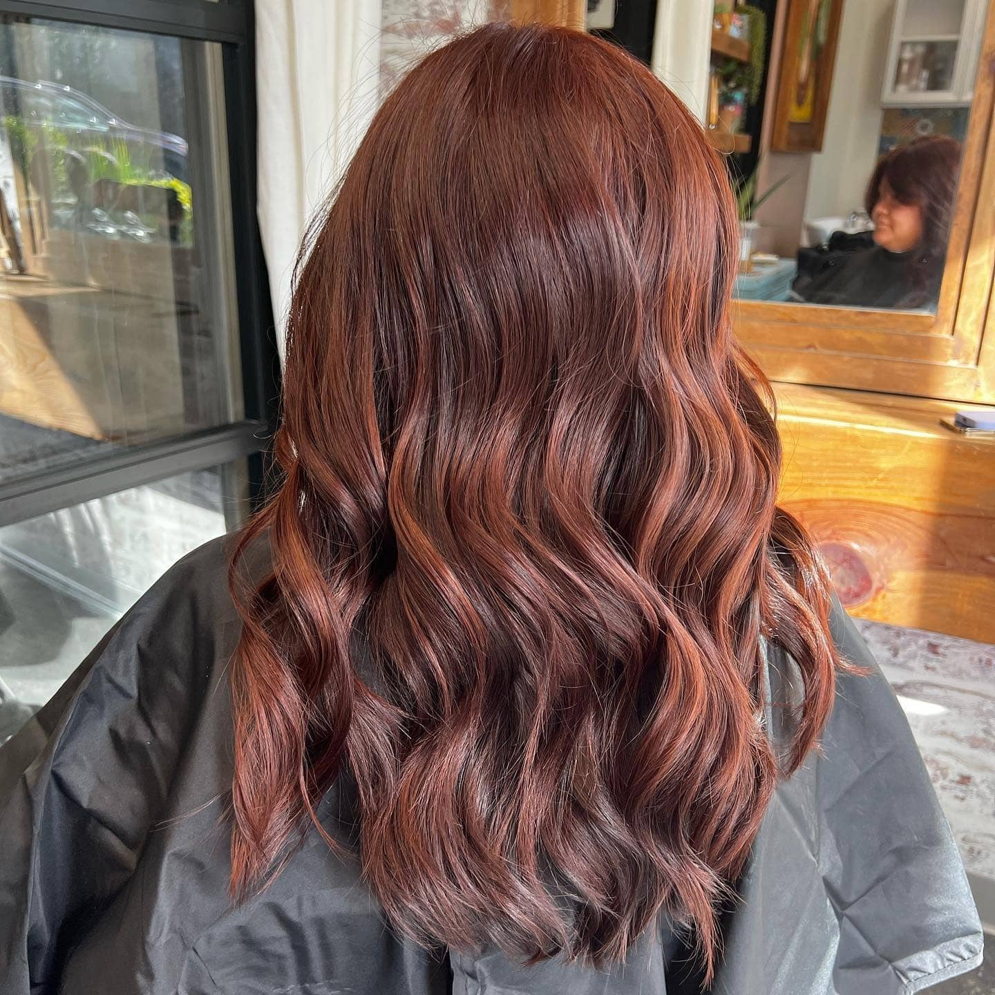 11. Soft Mid-Length Waves in Warm Auburn - Auburn Hair Color