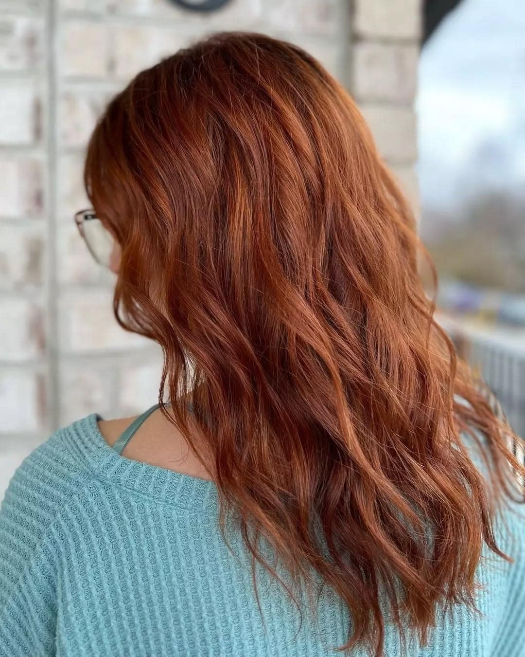 21. Soft Natural Waves in Copper Auburn - Auburn Hair Color