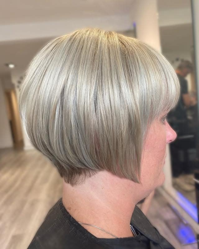 2. Precision Choppy Bob in Cool Silver Blonde - Choppy Bob Hairstyles