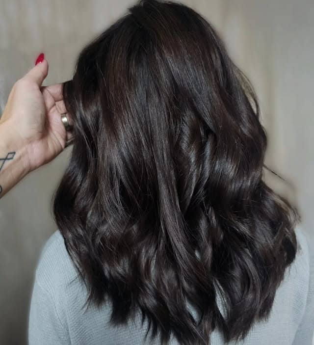 1. Soft Espresso Waves - Dark Hair Color