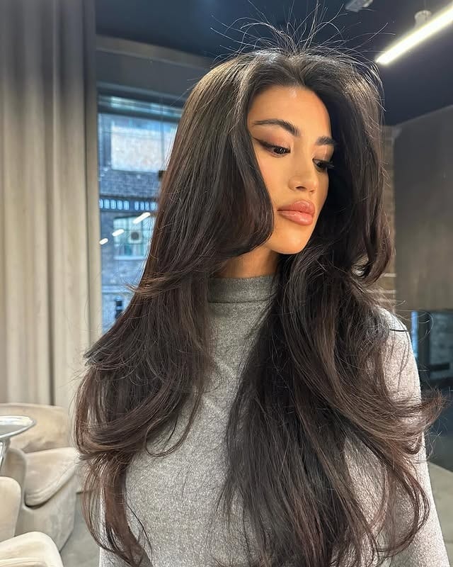 18. Voluminous Espresso Blowout - Dark Hair Color