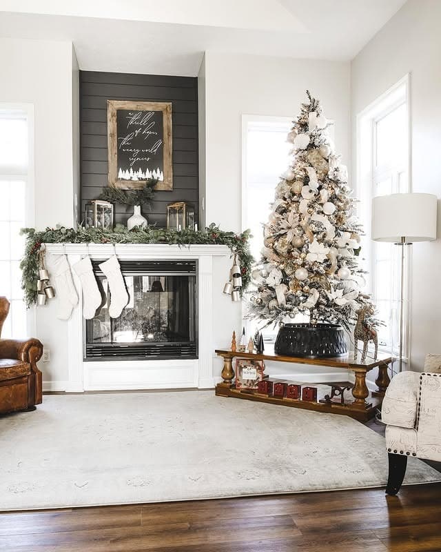 5. Neutral Luxury Christmas Living Room - christmas living room decor ideas