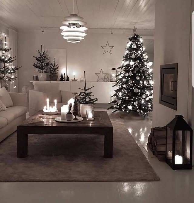 20. Minimal Nordic-Inspired Christmas Living Room - christmas living room decor ideas