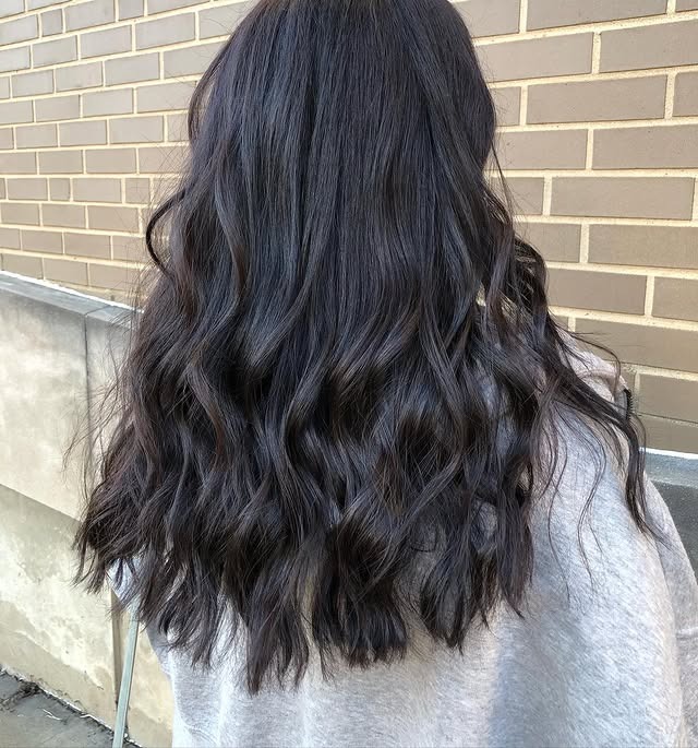 1. Soft Layered Waves in Deep Espresso Brown - Dark Brown Hair with Highlights